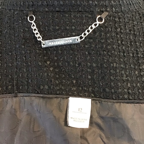 WHITE HOUSE BLACK MARKET Women’s Silk Blend Textured Plaid Blazer Jacket 12 - Picture 5 of 6